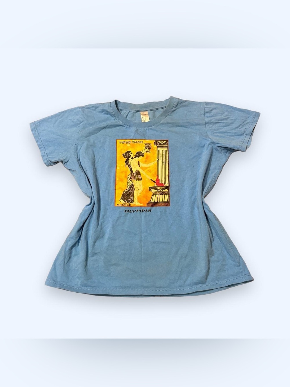 Y2K Grunge Greek Baby Tee by Strangea!